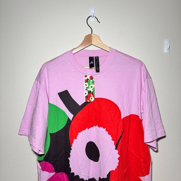 #0048 - Adidas | X Marimekko Graphic Women Sportswear T-Shirt Frost Pink - Picture 5 of 7